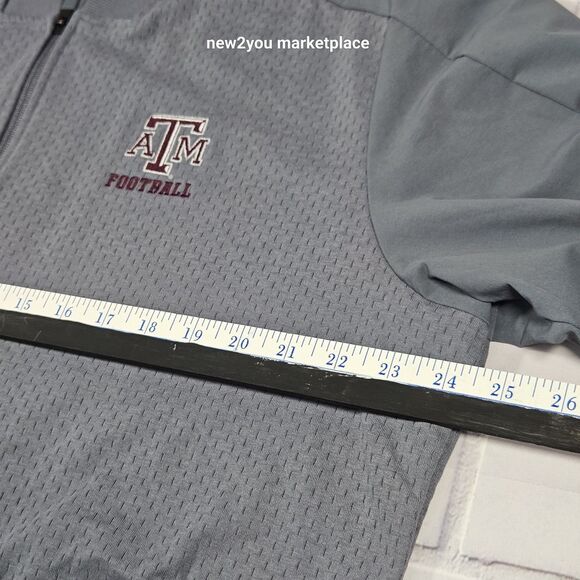Texas A&M Mens size XL Adidas Full Zip Jacket Grey ATM Aggies Football NCAA - Picture 10 of 10